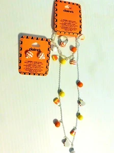 Claire's HALLOWEEN Chain Necklace, Bracelet, Ring and Earrings Set - Picture 1 of 3