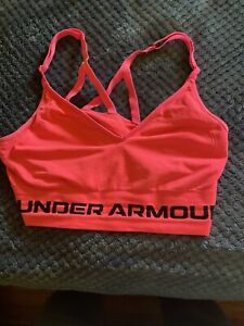 under armor sports bra large Pink