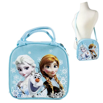 Nuevo Walt Disney Frozen Elsa Anna Azul Claro Escuela Fiambrera Bolsa y Botella de Agua Foto 1 de 4