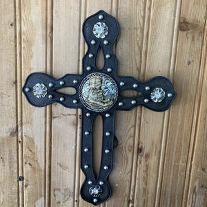 Wandkreuz Gold Cowboystiefel Kreuz Wandbehang 12”x 9” Rustikal, Country - Bild 1 von 5