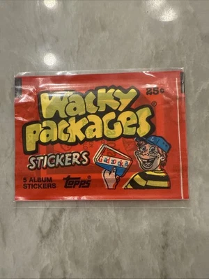 1986 Vintage Topps WACKY PACKAGES STICKERS NEW Sealed Packs RARE-1 PACK - Image 1 of 2