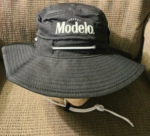 Modelo Beer Boonie Neck Drape Black Bucket Hat Bio Dry Adult OSFA NWT - Picture 1 of 6