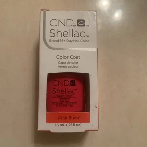 CND Shellac UV LED Gel Nagellack Base Top Coat 7,3ml 0,25oz Pink Bikini  - Bild 1 von 5