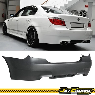 Fits 04-09 BMW E60 E61 5 Series M5 Style Rear Bumper Conversion Dual Outlets Foto 1 de 4