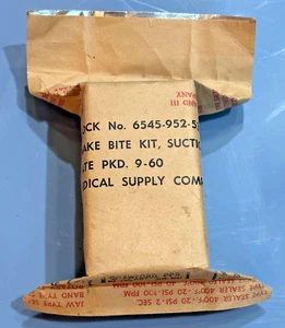 Kit Mordedura Serpiente EE. UU. De Colección Nuevo de Lote Antiguo, Succión 6545-952 5325 Era Vietnam Sellado 1960 - Imagen 1 de 4