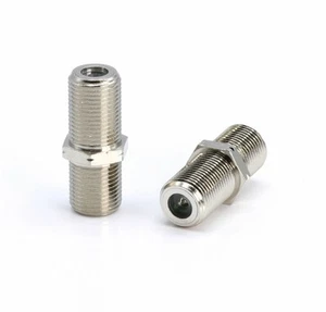 Coaxial Cable Extension Adapter | 10 Pack | Satellite Cable TV Compatible F-Pin - Picture 1 of 6