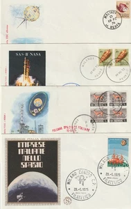 1972 USA SPAZIO PROGETTTO ITALIANO SAN MARCO 4 BUSTE FDC MF127836 - Foto 1 di 3