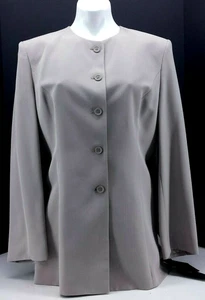Vanetti Woman Ladies Sand Button Up, Lined Suit Jacket. Size 14 - Picture 1 of 10