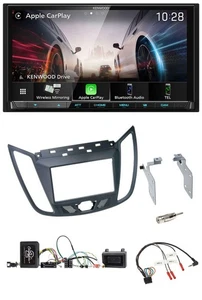 Kenwood Lenkrad 2DIN USB DAB Bluetooth Autoradio für Ford C-Max ab 2011 grau - Bild 1 von 11