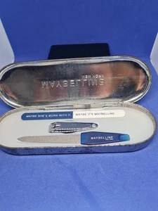 Raro set unghie manicure Mabelline New York vintage in latta mai usato - Foto 1 di 3
