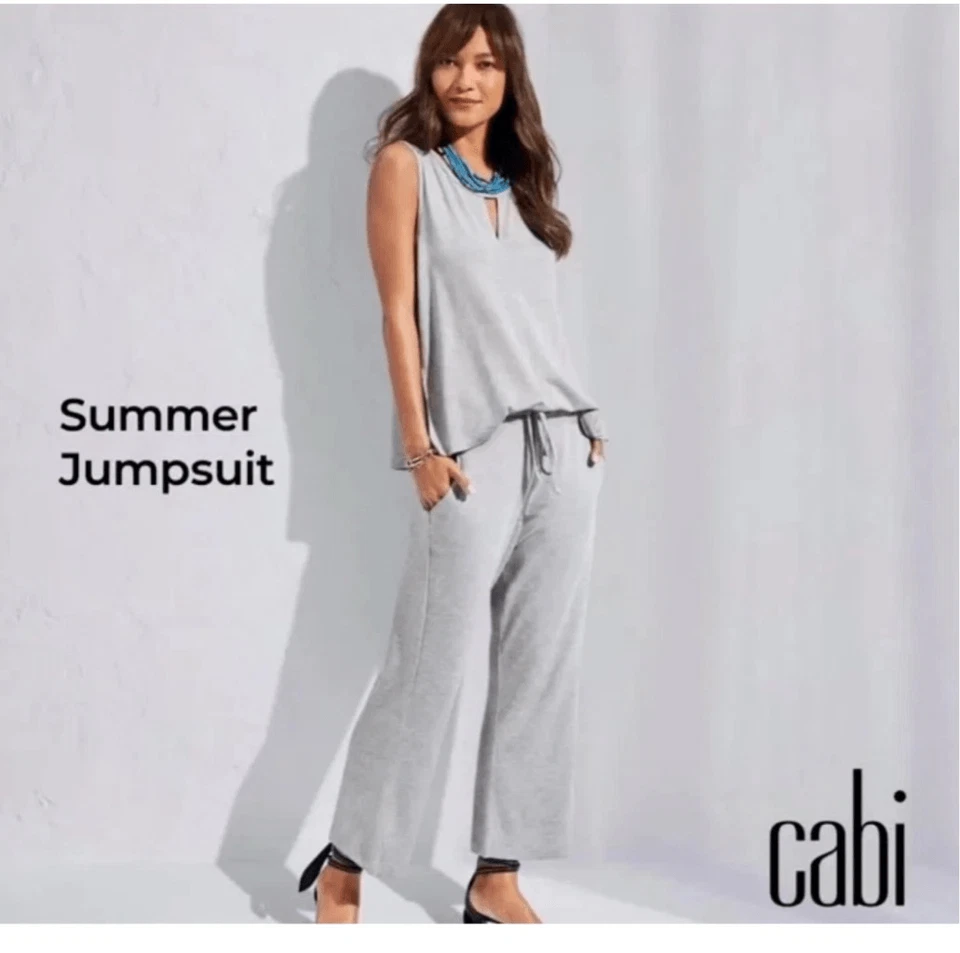 Mono de verano Cabi gris jaspeado espalda recortada pierna talla XS Foto 1 de 4