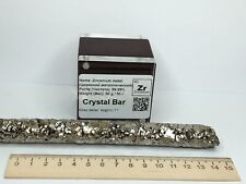 Distilled Zirconium Metal 99.99% Purity Periodic Element 50 Grams Crystal Bar