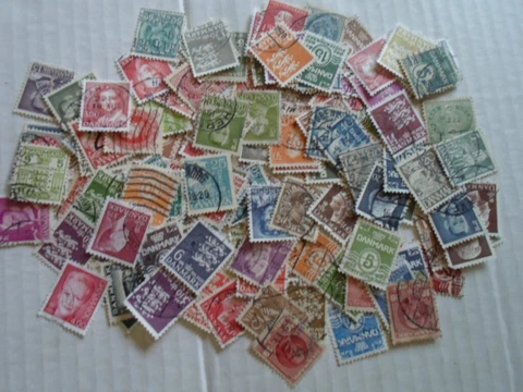 Collection lot 145 different definitive stamps of Denmark Cover