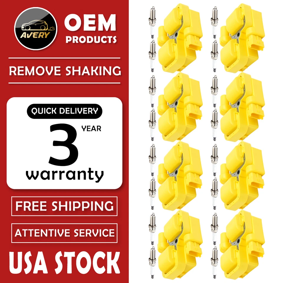 Enhanced 8 Ignition Coil & Spark Plug For Mercedes-Benz C CL CLK ML Class UF359 Foto 1 de 4