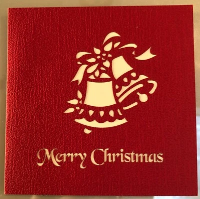 Cartão pop-up 3D Feliz Natal feito à mão saudação para cônjuge amigos famílias - Imagem 1 de 3