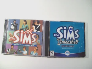 The Sims PC CD Rom Game Lot, The Sims, The Sims Unleashed Expansion Pack - Picture 1 of 2