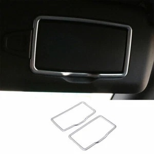 ABS Silver Interior Cosmetic Mirror Frame Decor For Benz C-Class W205 2015-2021 - Foto 1 di 8