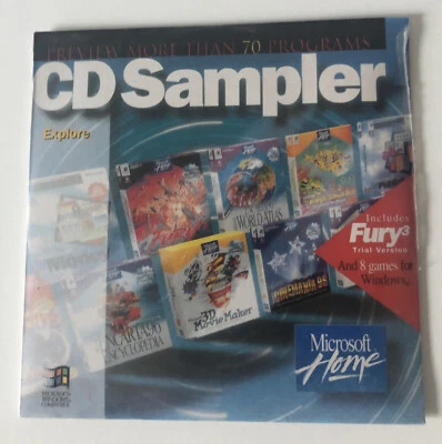 Rare Microsoft Home 1995 CD Sampler Classic PC Windows - Sealed - Image 1 of 2