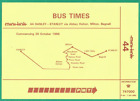 Pmt  Mini Link 44  Hanley - Stanley Timetable  26.10.86