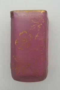 Antique Daum Nancy Pink Glass Paste Vase Acid Etched Marked Late 19th Century - Picture 1 of 11