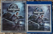 Jurassic World 3D Blu-ray DVD Digital Copy 3-Disc Set w Lenticular Slipcover