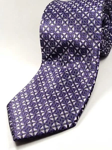 VERSA Men's Handmade Tie Men's Purple Black Pink White Necktie NEW - Foto 1 di 3