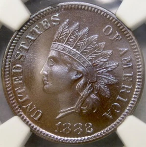 1882 INDIAN HEAD CENT/PENNY AMAZING BEAUTY VERY RARE MONSTER BLAZER NGC PF 66 BN - Picture 1 of 5