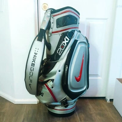 Nike Golf 20XI Tour Staff Bag Silver/Black Inscribed Euan Dougal Elite Member - Image 1 of 4