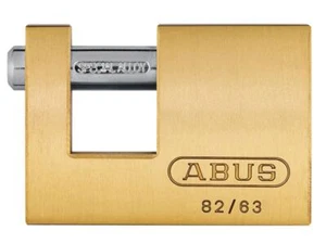 Abus 82/63mm Monoblock Brass Shutter Padlock Carded - 33695 - Picture 1 of 1