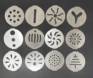 Wilton Preferred Press Cookie Press Replacement 12 Stainless Steel Disk Parts - Picture 1 of 2