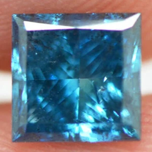 Prinzessform Diamant natürliche ausgefallene blaue Farbe SI1 0,96 Karat zertifizierte Verbesserung - Bild 1 von 8