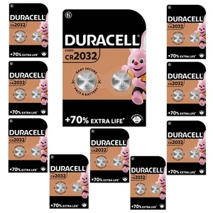 20x Duracell CR2032 Lithium Coin Batteries 3V (10x Pack of 2) - SAVE 30% - Picture 1 of 4