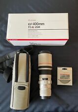 Canon EF 400mm f/5.6L USM Lens with Hoya Circular Polarizing Filter, Bag and Box