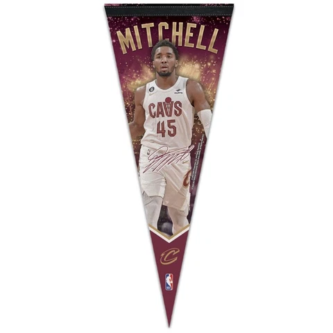 DONOVAN MITCHELL CLEVELAND CAVALIERS PREMIUM QUALITY PENNANT 12"X30" BANNER Cover