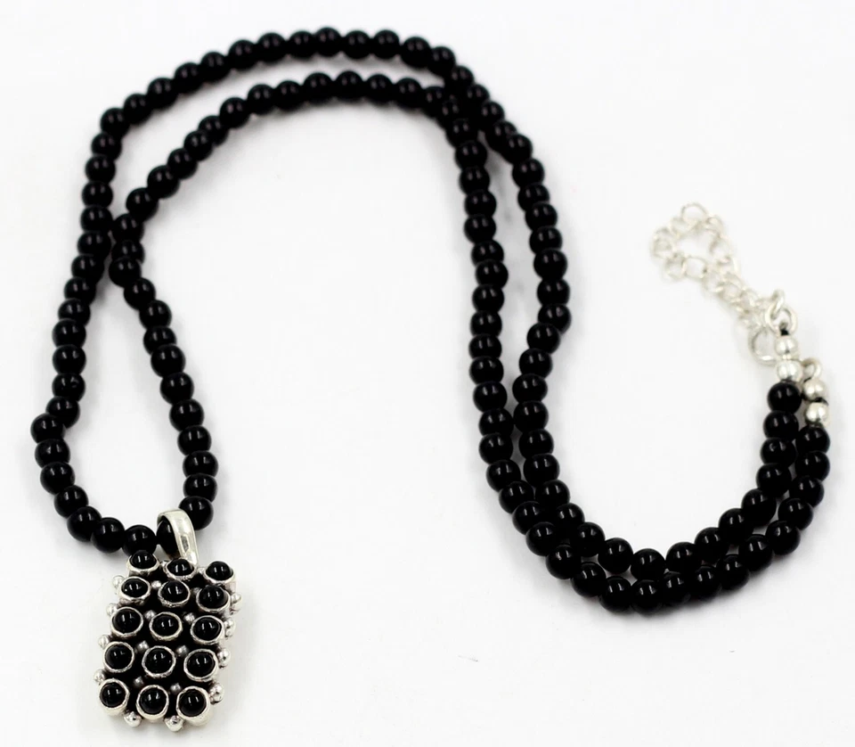 Collana regalo da donna in argento sterling 925 massiccio con pietre preziose... - Immagine 1 di 4