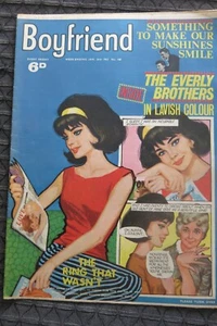 Boyfriend Comic January 26th 1963 The Everly Brothers Colour Poster - Picture 1 of 5