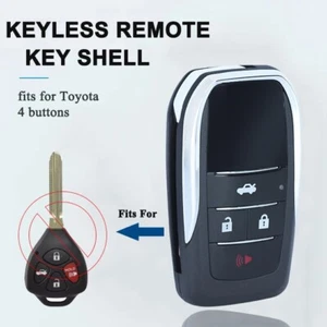 upgraded Key Fob Shell fits 2008-2014 Toyota Keyless Entry Remote Case & Pad 4B - Picture 1 of 1