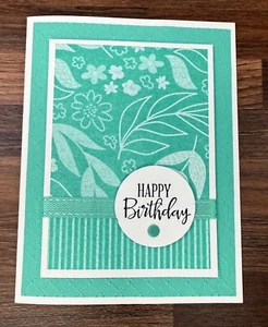 Stampin Up Card Kit Happy Birthday Summer Splash Embossed Makes 4 Cards - Picture 1 of 4