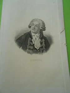 Gravure 19ème - Portrait de Mirabeau - Imagen 1 de 1