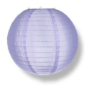 6" Light Purple Nylon Lantern, Even Ribbing, Durable, Hanging Decoration - Picture 1 of 3