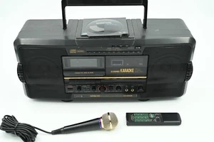 Hitachi CX-G700W CD/CD-G/Cassette Compact Karaoke Player w/ Original Mic Remote - Picture 1 of 10