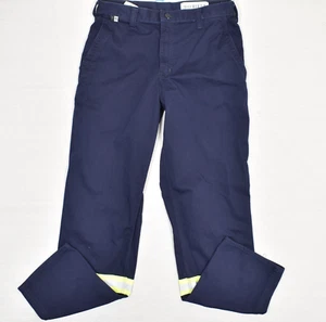 Carhartt Men's Work Pants Reflective Zip Solid Cotton Blue Size 32x34 63685-20 - Picture 1 of 8