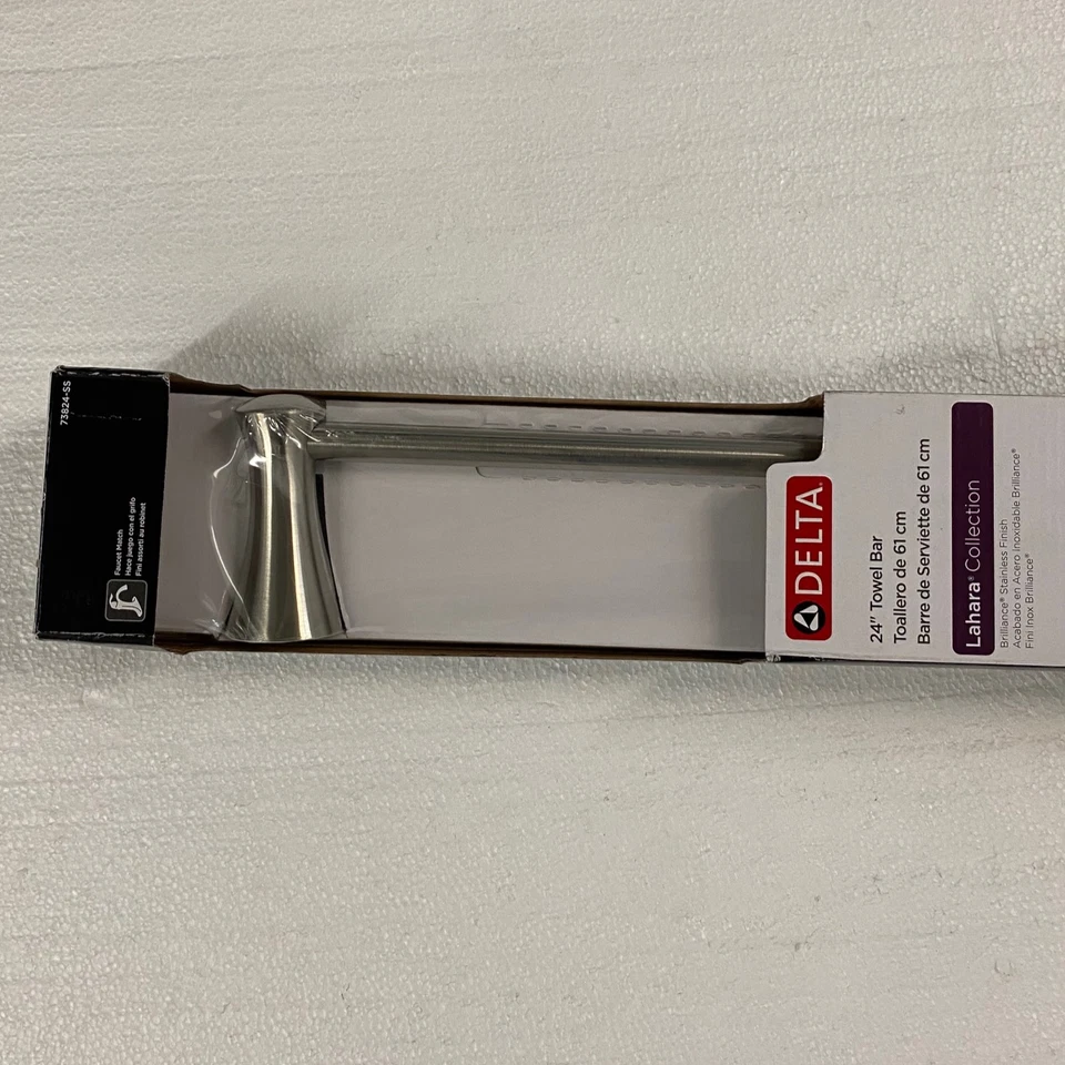 Barra de toallero Delta 73824-SS Lahara 24", acero inoxidable brillante Foto 1 de 1