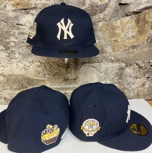 NY YANKEE NEW ERA CUSTOM FITTED 2004 OPENING DAY BIG APPLE BLUE Hat Club 59Fifty - Picture 1 of 5