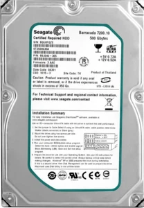 Hard Drive Seagate Barracuda 500GB ST3500630A 7200RPM 16MB IDE ATA 3.5" Inch - Picture 1 of 3