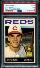 PSA 3 VG 1964 TOPPS PETE ROSE #125 REDS ALL-STAR ROOKIE 57042 KD B158