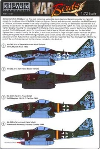 Kits World Aufkleber 1/72 Messerschmitt Me-262A-1A deutscher Düsenjäger Teil 2 - Bild 1 von 3