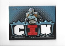 2007 TOPPS TRIPLE THREADS Relic Platinum # 01/01  CHAD JOHNSON (Bengals)