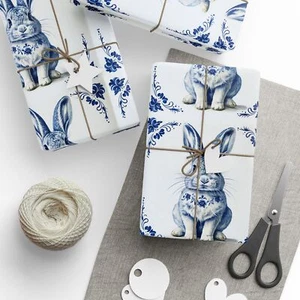 Charming Bunny Rabbit Premium Eco-Friendly Decorative Gift Wrapping Paper - Picture 1 of 15