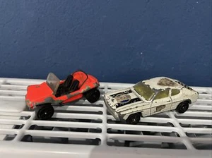 Corgi Rockets No. 925 James Bond Ford Capri & Orange Beach Buggy Worn White  - Picture 1 of 6